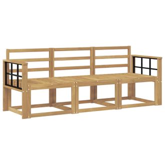 vidaXL Conjunto De Sof&aacute;s De Exterior 3 Pcs Blanco 189,5 X 63 X 73 Cm Vidaxl