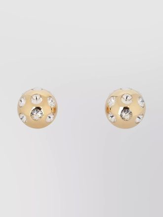 Jacquemus crystal-embellished hoop earrings
