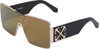 Off-white OERI14GASPEN7207 Gold-Tinted Shield Sunglasses - Gold