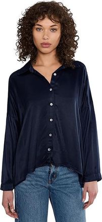Michael Stars Devin Dolman Button Up Womens Clothing Nocturnal : LG (US 8-10), Rayon/Viscose