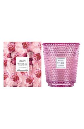 Voluspa Rose Petal Ice Cream Hearth 5-Wick Glass Candle at Nordstrom