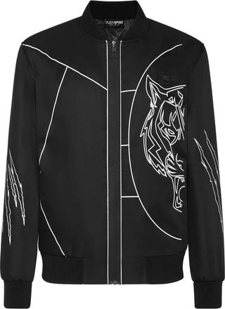 Plein Sport Nylon Bomber Tiger Court Edition - Heren - Outdoorjassen - Zwart - 2XL - Nylon - Fitness
