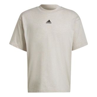 adidas Mens adidas Small Logo Printing Solid Color Round Neck Short Sleeve Gray T-Shirt H65780