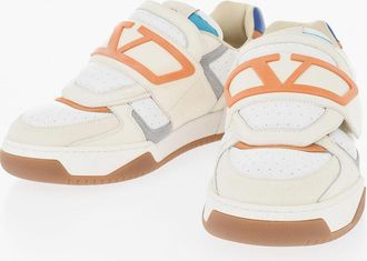 Valentino GARAVANI Leather Low-Top Sneakers with Velcro Closure Valentino
