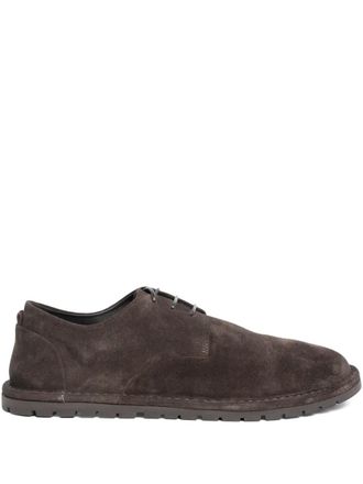 Mars&egrave;ll lace-up derby shoes - men - Calf Suede/Calf Leather/Rubber - 43.5 - Brown