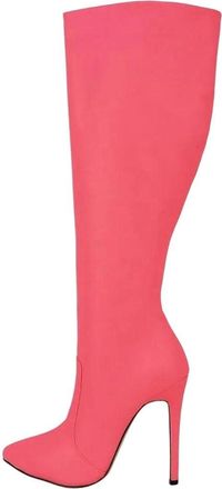 Generic Women Over Knee Boots Pointed Toe High Heel Side Zipper Pu Leather Long Winter Casual Boot