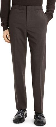 Theory Curtis Motion Wool Blend Pants in Brownwood Melange at Nordstrom, Size 34