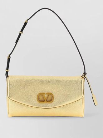 Valentino Garavani devain small clutch shoulder bag metallic
