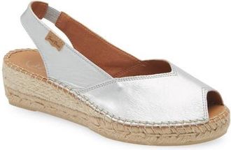 Toni Pons Bernia Espadrille Wedge in Plata at Nordstrom, Size 9-9.5Us