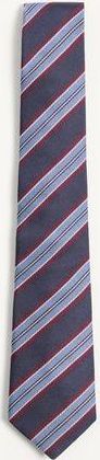 Valentino Garavani Valentie Jacquard Regimental Silk Tie Man BLUE/RED/AZURE UNI