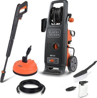 Black+Decker Black+decker Hidrolimpiadora De Alta Presi&oacute;n Bxpw2400p, Para Coches Y Exteriores Del Hogar, Con Limpiador De Superf&iacute;cies Y Cepillo Fijo (2400 W, 170 B