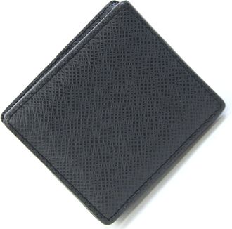 Louis Vuitton Ardoise Black Taiga Leather Coin Purse/Coin Case (Pre-Owned)