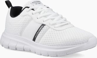 Jack & Jones Mens Jack & Jones Taylor Mesh Polyurethane Mens White Standard Trainers - Size: 12