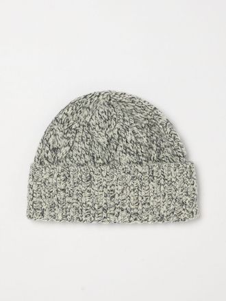 Lardini Cappello beanie in pura lana con risvolto lavorato a costine