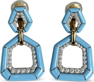 David Webb Orecchini in oro giallo 18 carati con diamanti