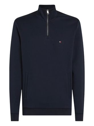 Tommy Hilfiger performance quarter-zip mock-neck sweater - men - Cotton/Polyester - M - Blue