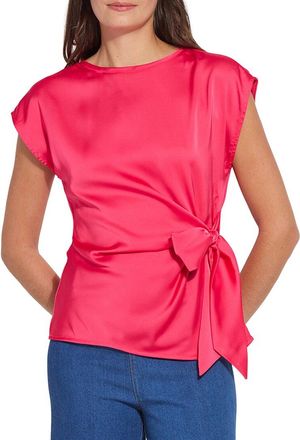 Lyss&eacute; Rosalia Tie Drape Mix Media Top