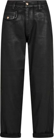 Mos Mosh Pantalones de Cuero - Trousers - Mujer - Negro - W29