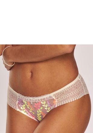 Lascana Panty LASCANA Mirabel, Damen, Gr. 32/34, bunt (puder, neon), Mesh, Obermaterial: 78% Polyamid, 14% Polyester, 8% Elasthan, Unterhosen Panty, mit gl&auml;nz
