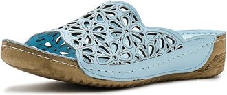 Spring Step Bloomella Womens Sandals Sky Blue : EU 42 (US Womens 10.5-11) M, Leather