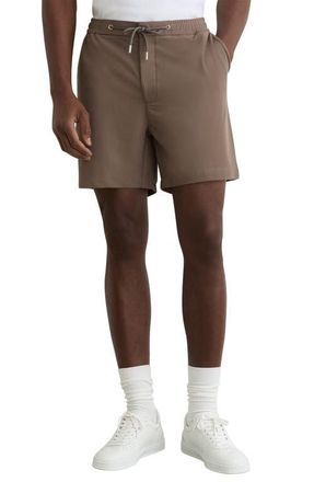 Reiss Newmark Drawstring Shorts in Mocha Brown at Nordstrom, Size 28