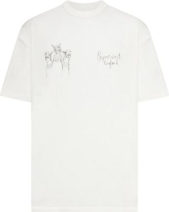 Represent Crew Neck Cotton T-Shirt With Print