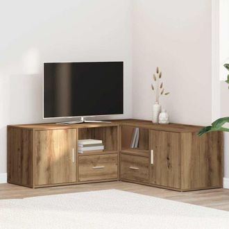 vidaXL vidaXL Mobile Angolare Rovere Artigianale 200x40x45 cm in Truciolato