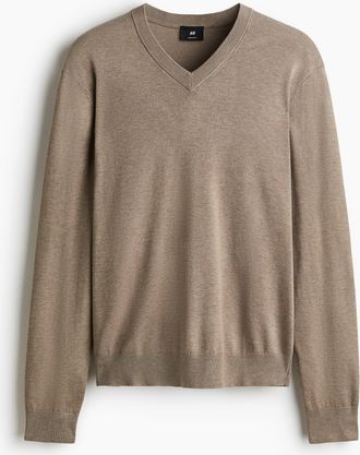 H&M Feinstrickpullover in Regular Fit - Beige