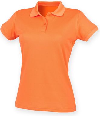 Henbury Womens/Ladies Coolplus Fitted Polo Shirt (3XL) (Burnt Orange)