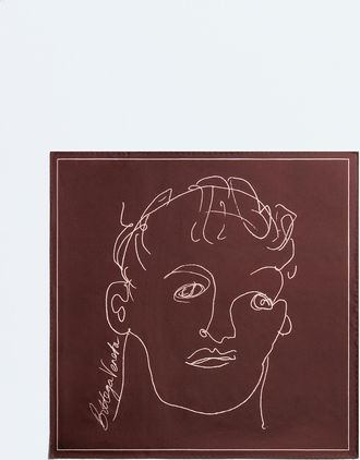 Bottega Veneta Silk Twill Foulard - Bordeaux - Woman - 100% Silk