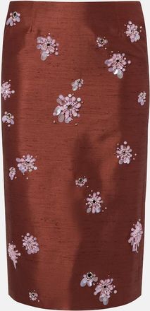 Shushu/Tong Embellished slip skirt