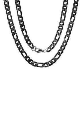 HMY Jewelry Black Stainless Steel Chain Link Necklace at Nordstrom Rack