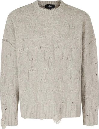 Represent Represent - Distress Knit Trui - Heren - Truien - Bruin - Maat: M Wol