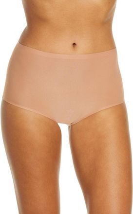 Chantelle Soft Stretch High Waist Briefs in Mocha Mousse-Pc at Nordstrom