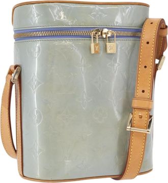 Louis Vuitton Sullivan Handbag Monogram Vernis Purple Patent_Leather Handbag (Pre-Owned)