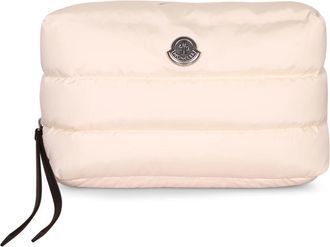 Moncler Caradoc Quilted Beauty Case - Dames - Toilettassen - Wit - ONE Size - Katoen - Tassen