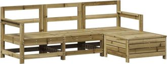 vidaXL 4 Piece Garden Sofa Set Impregnated Wood Pine vidaXL