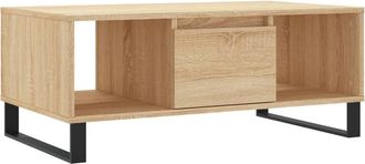 vidaXL Mesa De Centro Madera Contrachapada Roble Sonoma 90x50x36,5 Cm Vidaxl