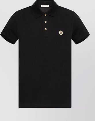 Moncler short sleeve polo shirt straight collar