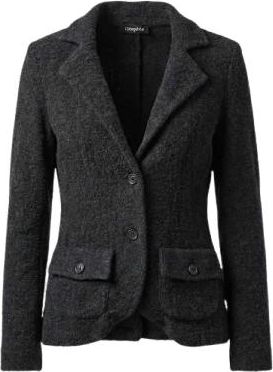 M&oacute;veis Conquista Getailleerde blazer in antracietkleurige textuur met klassieke revers