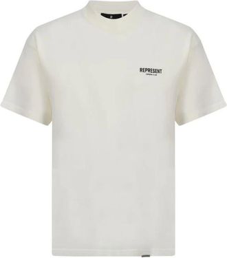 Represent T-Shirts, male, White, S, Monogram Cotton T-Shirt Relaxed Fit