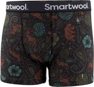 Smartwool Merino Print Boxer Brief Boxed Merinounterw&auml;sche f&uuml;r Herren | schwarz