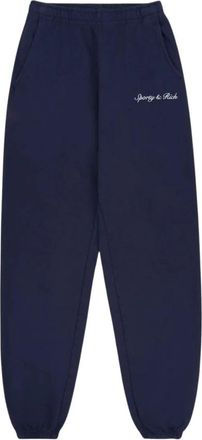 Sporty & Rich Syracuse Embroidered Sweatpant - Dames - Sweatpants - Blauw - M - Katoen - Broeken