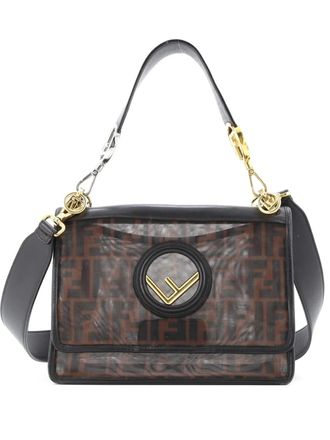 Fendi Kan I F Zucca Mesh Medium shoulder bag - Bruin