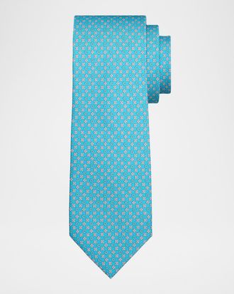 Ferragamo Men & apos;s Floral-Gancio Silk Tie