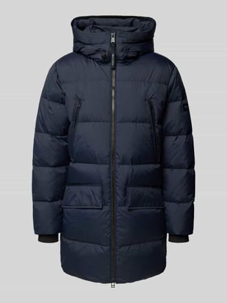 Marc O'Polo Regular Fit Daunenmantel mit Kapuze in Marine, Gr&ouml;&szlig;e M