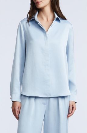 Bcbgmaxazria Washer Relaxed Button-Up Shirt in Skyway at Nordstrom Rack, Size 4