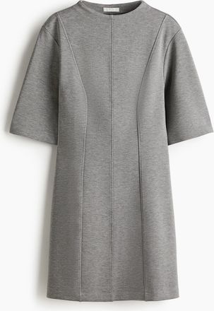 H&M Minikleid aus Scuba - Grau