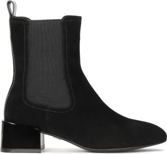 Kazar Zwarte su&egrave;de laarzen met elastisch bovendeel en lage hak - Dames - Chelseaboots - Zwart - 35 EU - Su&egrave;de - Schoenen