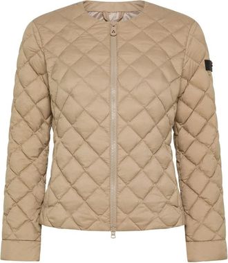 Peuterey Lichtgewicht Beige Gewatteerde Jas - Dames - Zomerjassen - Beige - M - Nylon - Jassen